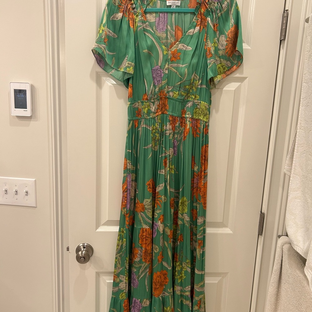 Floral Green Maxi Dress